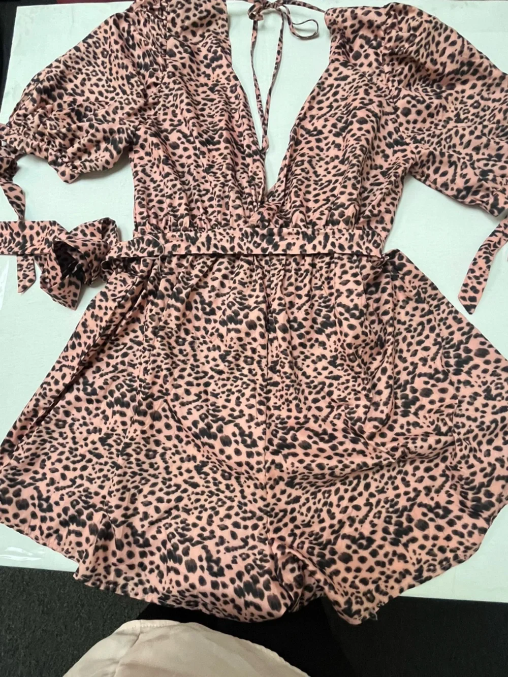 Leopard Print Wrap Romper xl fashion nova - Picture 7 of 8